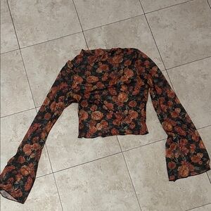 Floral Long Sleeve Women's Top